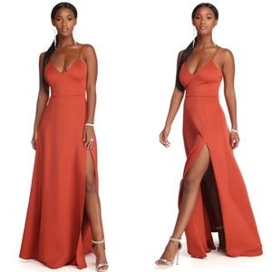Windsor Burnt Orange Formal Dress